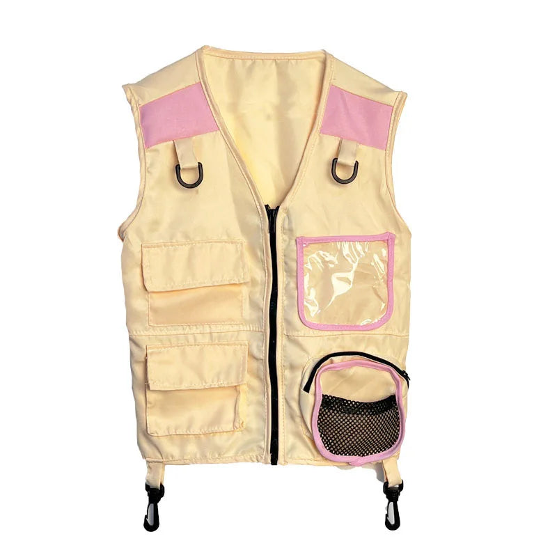 Children Explorer Vest Pretend Play Cosplay Camping Jungle Vest Dress Up for Boys Girls Camping Outdoor Adventures Kids Gift