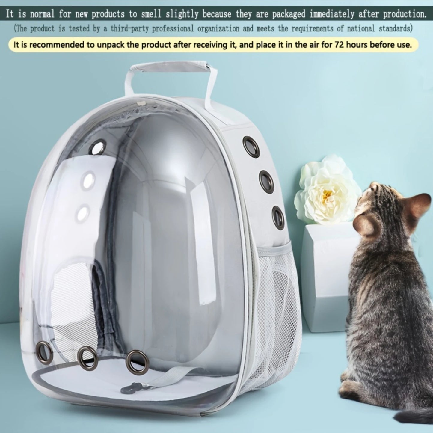 Small pet space backpack for hiking