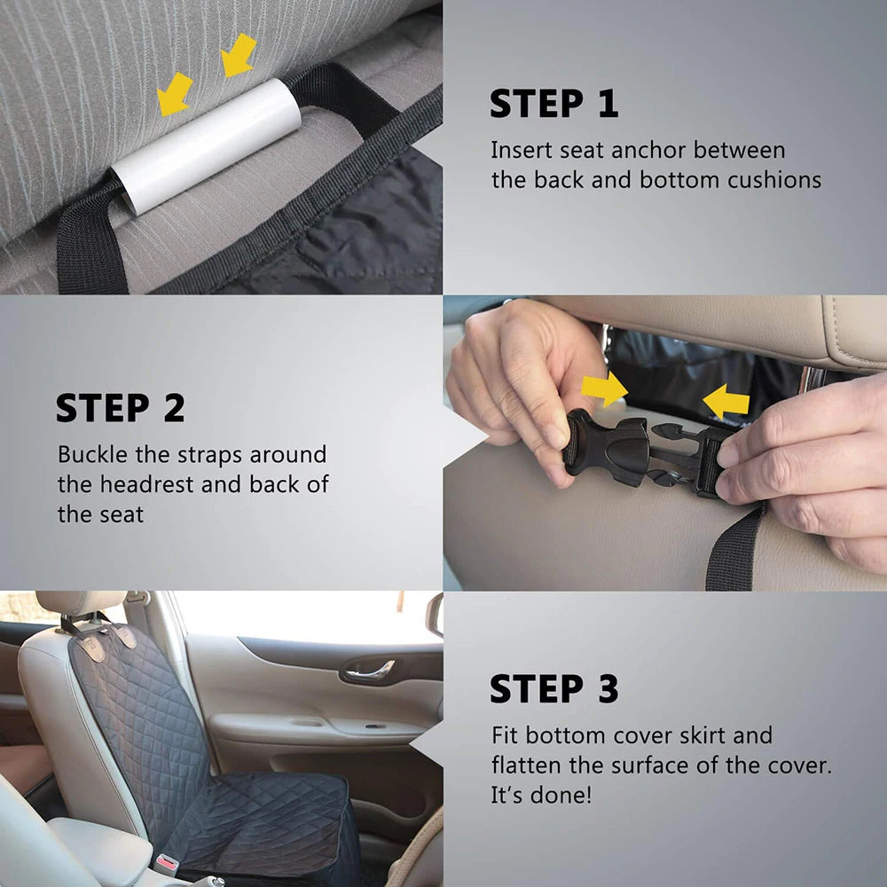 Step-by-step guide on how to install a front dog car seat cover with