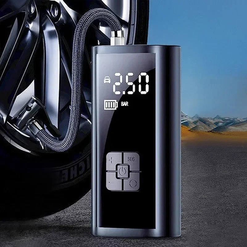 auto air tire inflator with digital display
