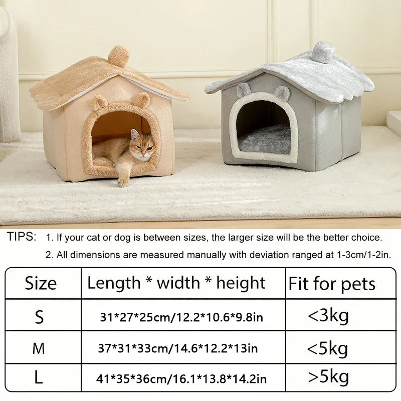cat house washable with measurements