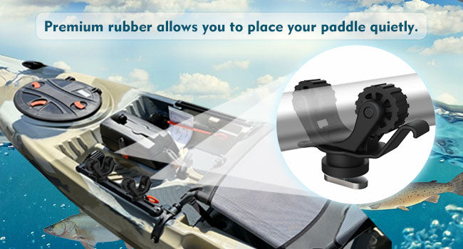 2 PCS Extend Kayak Paddle Holder Kayak Track Mount Accessories for Holding Standard Paddle Kayak Oar Holder Kayak Rail Fishing
