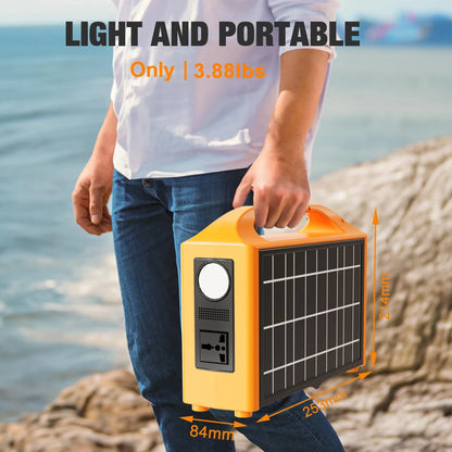 Gaiaray 100W Portable Power Station UPS Solar Power Generator 110V/220V LiFePO4 Charging Stations With Solar Panel for Camping