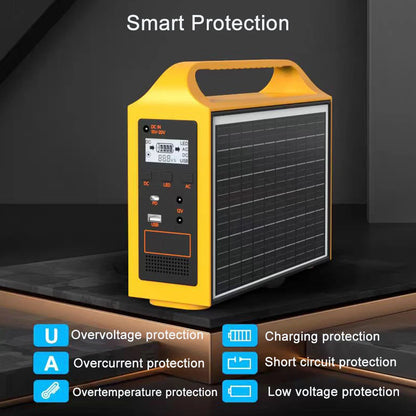 Gaiaray 100W Portable Power Station UPS Solar Power Generator 110V/220V LiFePO4 Charging Stations With Solar Panel for Camping