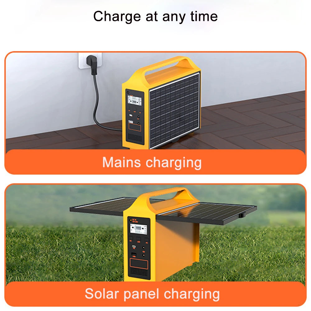 Gaiaray 100W Portable Power Station UPS Solar Power Generator 110V/220V LiFePO4 Charging Stations With Solar Panel for Camping