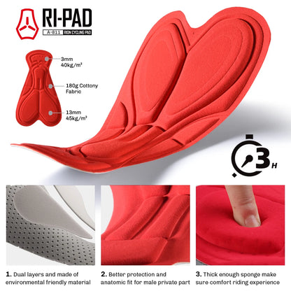 RION High Quality Classic Men Cycling Bib Shorts Bicycle Culotte Ciclismo Bike Pants Pad MTB Clothing Bretelle Braces Dolomiti