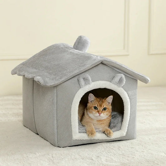 Foldable cat and dog pet house