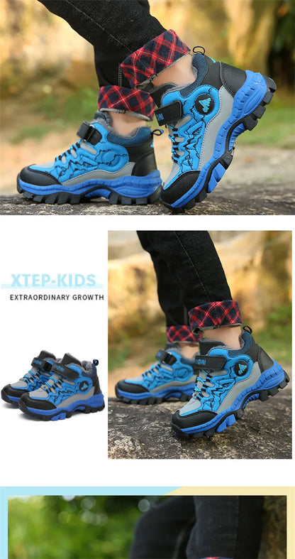 New Classic Snow Boot Boy Wear Resisting Outdoor Sports Hiking Shoes Climbing Shoes Anti Skid Claw Footwear Children Sneakers