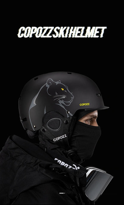 COPOZZ New Ski helmet Cartoons Half-covered Anti-impact Safety Helmet Cycling Ski Snowboard Sports Helmet For Adult and Kids