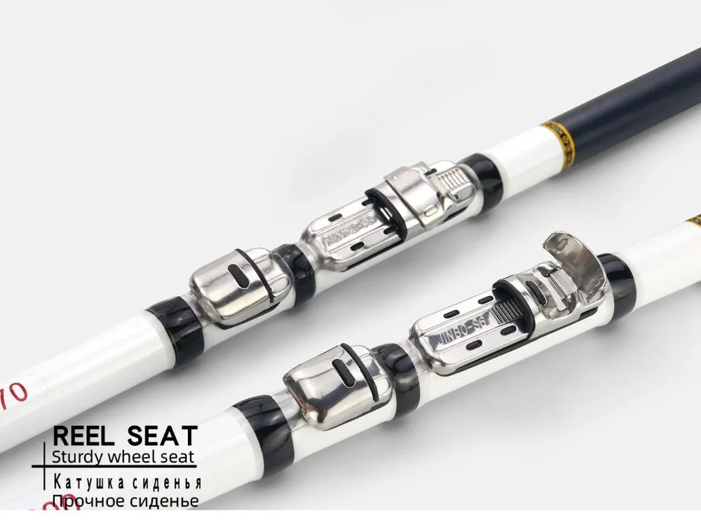 Telescopic Rock Fishing Rod Spinning Fly Carp Feeder Carbon Fiber Pesca 3M 2.7M 2.4M 2.1M 1.8M 1.5M Mini Travel Rod  Reel Seat