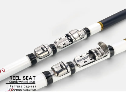 Telescopic Rock Fishing Rod Spinning Fly Carp Feeder Carbon Fiber Pesca 3M 2.7M 2.4M 2.1M 1.8M 1.5M Mini Travel Rod  Reel Seat