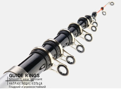 Telescopic Rock Fishing Rod Spinning Fly Carp Feeder Carbon Fiber Pesca 3M 2.7M 2.4M 2.1M 1.8M 1.5M Mini Travel Rod  Reel Seat