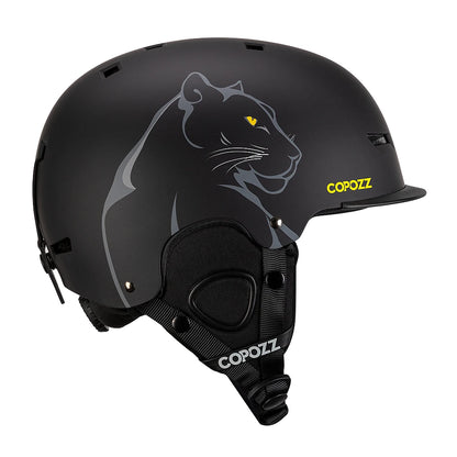 COPOZZ New Ski helmet Cartoons Half-covered Anti-impact Safety Helmet Cycling Ski Snowboard Sports Helmet For Adult and Kids