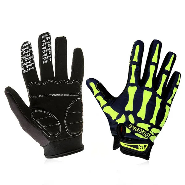 Skull Full Finger Knuckle Glove Anti-slip Mittens Motorcycle Cycling Winter Warm Mitten Unisex Sport Gloves Bicycle Equipment