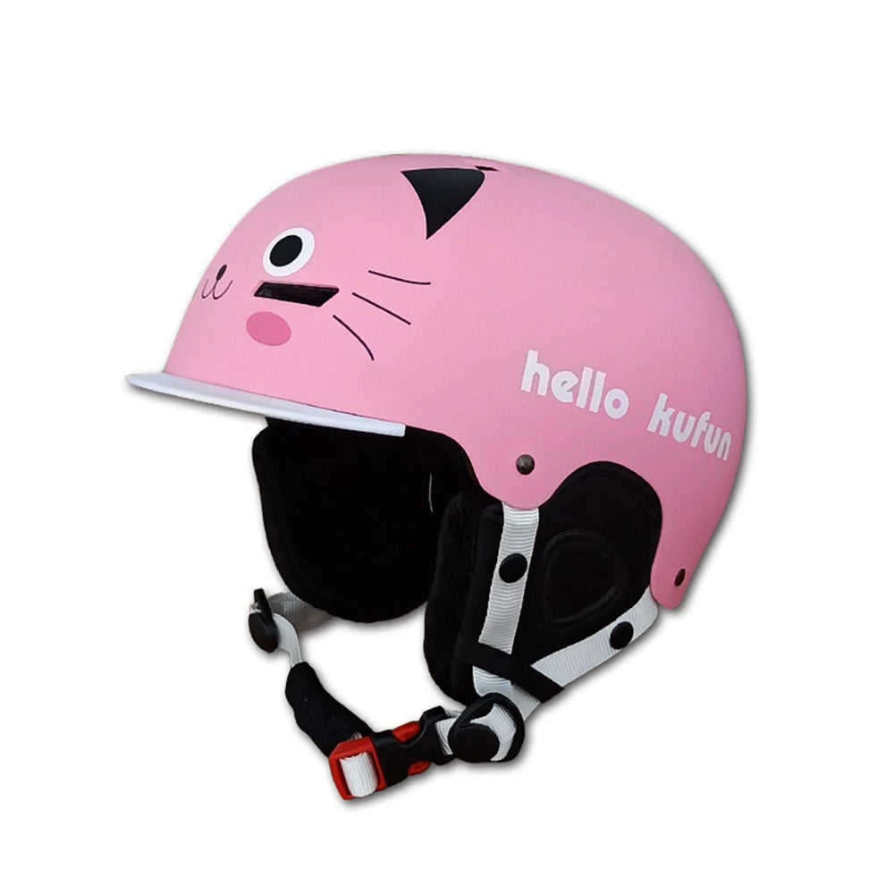 KUFUN Ski Helmet Snow Sports Snowboard Skiing Skateboard Skating Cute Animal Women Men Adult Kids Winter Safety Children