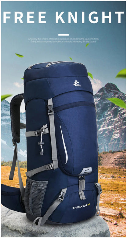 Men's 60L Large Hiking Mountaineering Backpack Climbing Hiking Backpack Camping Backpack Sport Outdoor Rucksack Bag  XA108Y