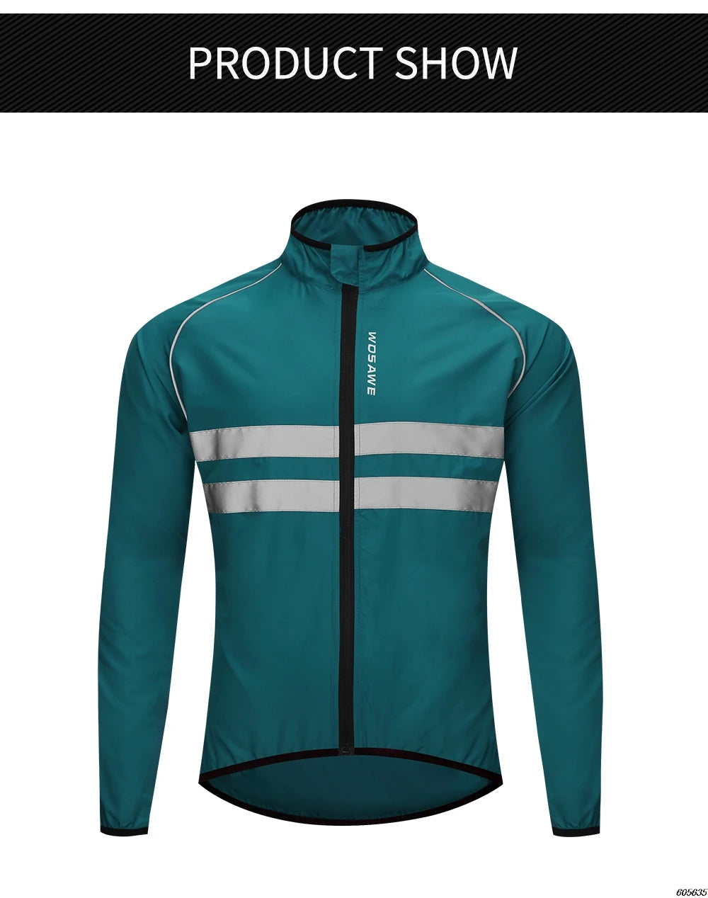 WOSAWE Men Cycling Windbreaker MTB Bicycle Long Sleeve Coat Water Resistant Outdoor Sport Jersey Bike Jacket Cycling Clothing