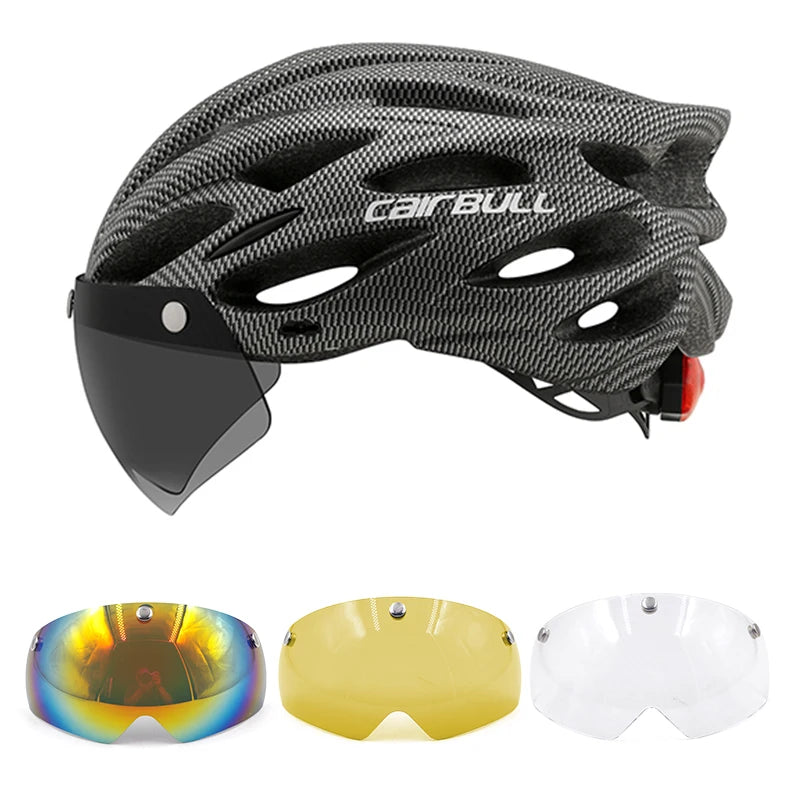 UltraLight Road Mountain Bicycle Led Helmet for Men Women | Visored Bicycle Helmet