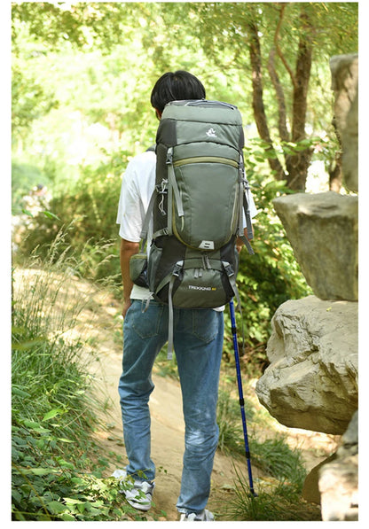 Men's 60L Large Hiking Mountaineering Backpack Climbing Hiking Backpack Camping Backpack Sport Outdoor Rucksack Bag  XA108Y