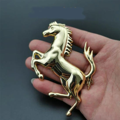 3D Metal Running Horse Emblem Decal Stickers For Ferrari 458 488 599 Car Fender Window Bumper Body Badge Car Styling Accessories