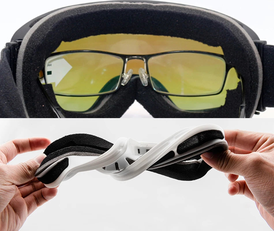 ELAX BRAND NEW Double Layers Anti-Fog Ski Goggles Snow Snowboard Glasses Snowmobile Eyewear Outdoor Sport Googles