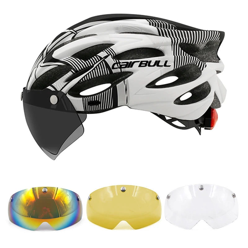UltraLight Road Mountain Bicycle Led Helmet for Men Women | Visored Bicycle Helmet