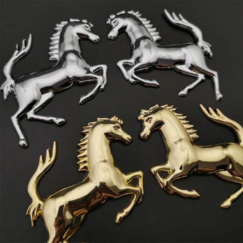 3D Metal Running Horse Emblem Decal Stickers For Ferrari 458 488 599 Car Fender Window Bumper Body Badge Car Styling Accessories