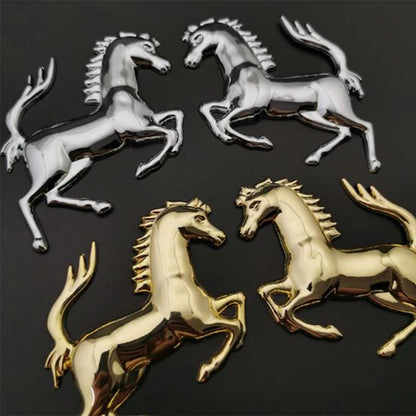 3D Metal Running Horse Emblem Decal Stickers For Ferrari 458 488 599 Car Fender Window Bumper Body Badge Car Styling Accessories