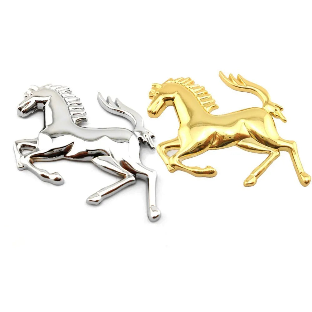 3D Metal Running Horse Emblem Decal Stickers For Ferrari 458 488 599 Car Fender Window Bumper Body Badge Car Styling Accessories