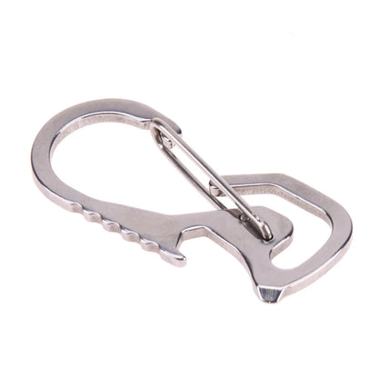 Carabiner Keychain Hook Outdoor Stainless Steel Carabiner Cap Lifter Hex Driver Bottle Opener Keychain Ring Climbing Accessorie