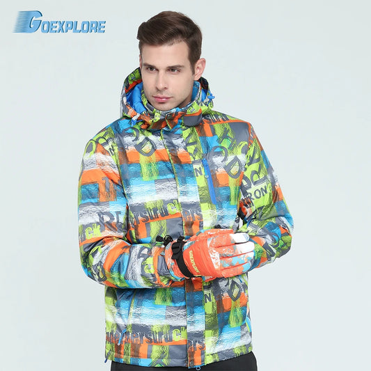 Clearence Goexplore Ski Jacket Male Waterproof Windproof -30 Snowboard Snow Jacket Men Hiking Outdoor Winter Clothes Outerwear