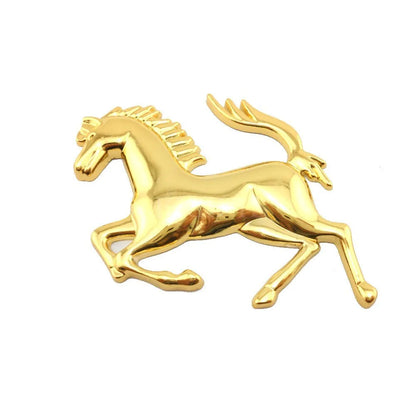 3D Metal Running Horse Emblem Decal Stickers For Ferrari 458 488 599 Car Fender Window Bumper Body Badge Car Styling Accessories