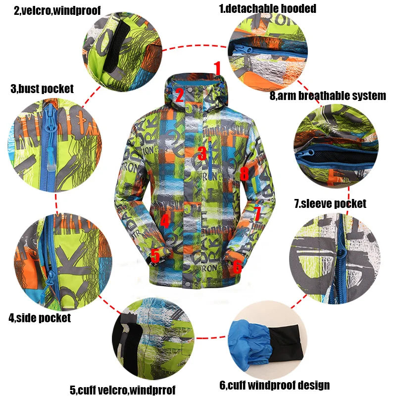 Clearence Goexplore Ski Jacket Male Waterproof Windproof -30 Snowboard Snow Jacket Men Hiking Outdoor Winter Clothes Outerwear