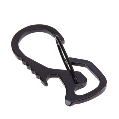 Carabiner Keychain Hook Outdoor Stainless Steel Carabiner Cap Lifter Hex Driver Bottle Opener Keychain Ring Climbing Accessorie