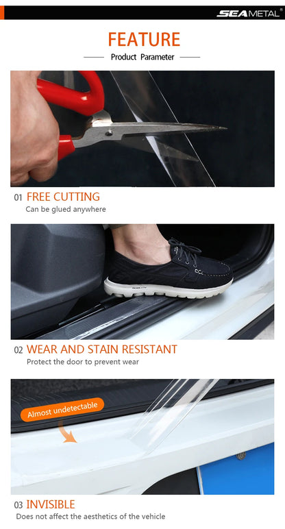 BLALION Transparent Car Door Protector Sticker Anti Scratch Tape Auto Trunk Sill Scuff Protector Film Door Edge Protective