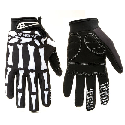 Skull Full Finger Knuckle Glove Anti-slip Mittens Motorcycle Cycling Winter Warm Mitten Unisex Sport Gloves Bicycle Equipment