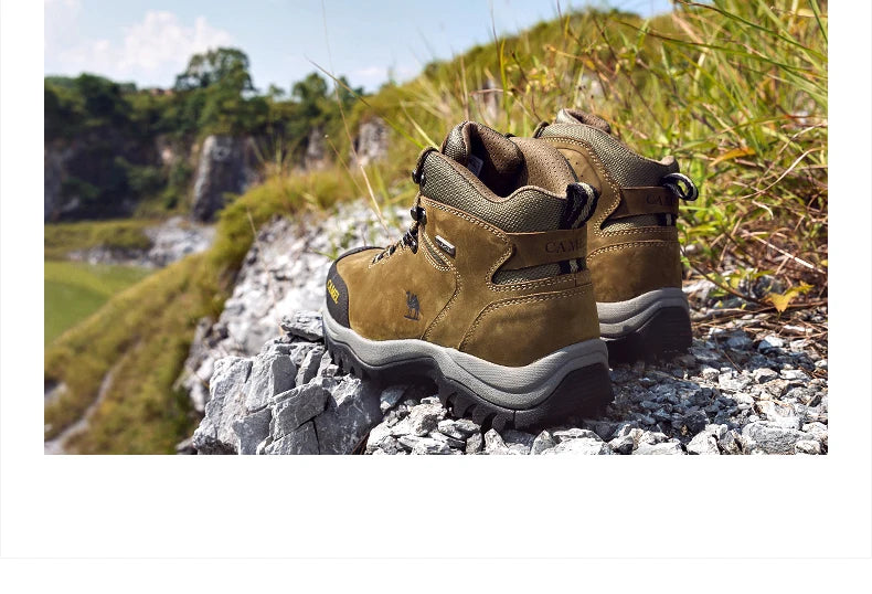 GOLDEN CAMEL Waterproof Hiking Shoes Men and Women Outdoor Anti-Slip Climbing Trekking Shoes for Men 2023 Leather Hiking Boots