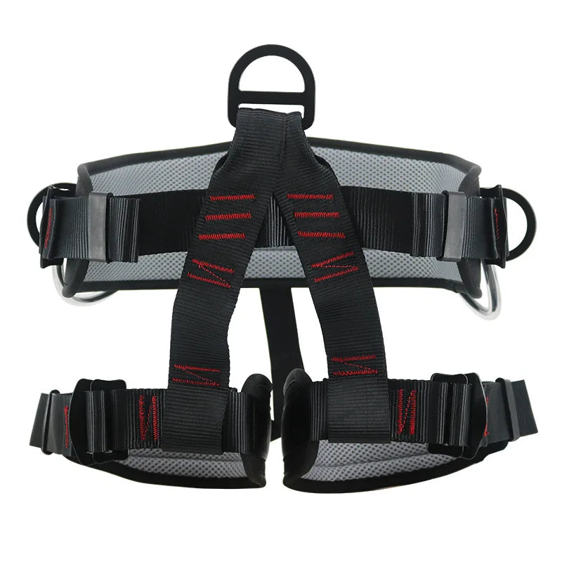 Camping Safety Belt 25KN Outdoor Rock Climbing Half Body Harness