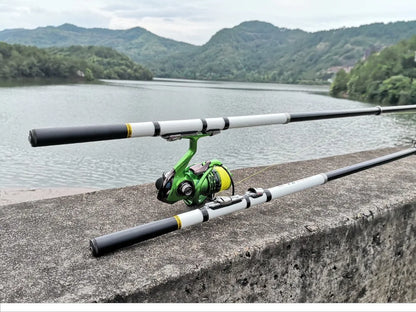 Telescopic Rock Fishing Rod Spinning Fly Carp Feeder Carbon Fiber Pesca 3M 2.7M 2.4M 2.1M 1.8M 1.5M Mini Travel Rod  Reel Seat