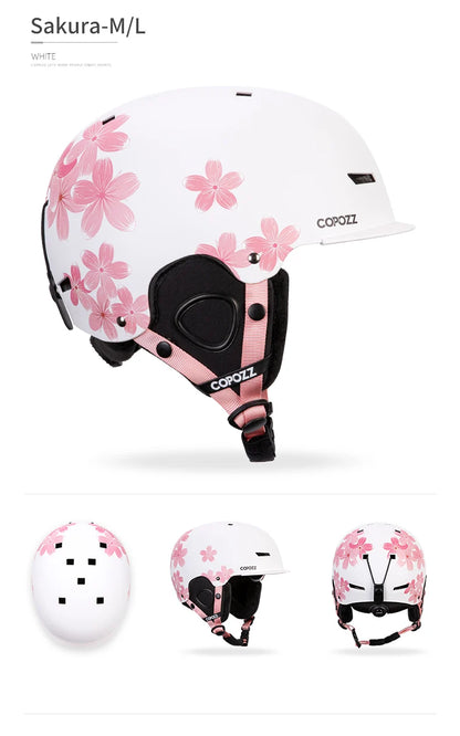 COPOZZ New Ski helmet Cartoons Half-covered Anti-impact Safety Helmet Cycling Ski Snowboard Sports Helmet For Adult and Kids