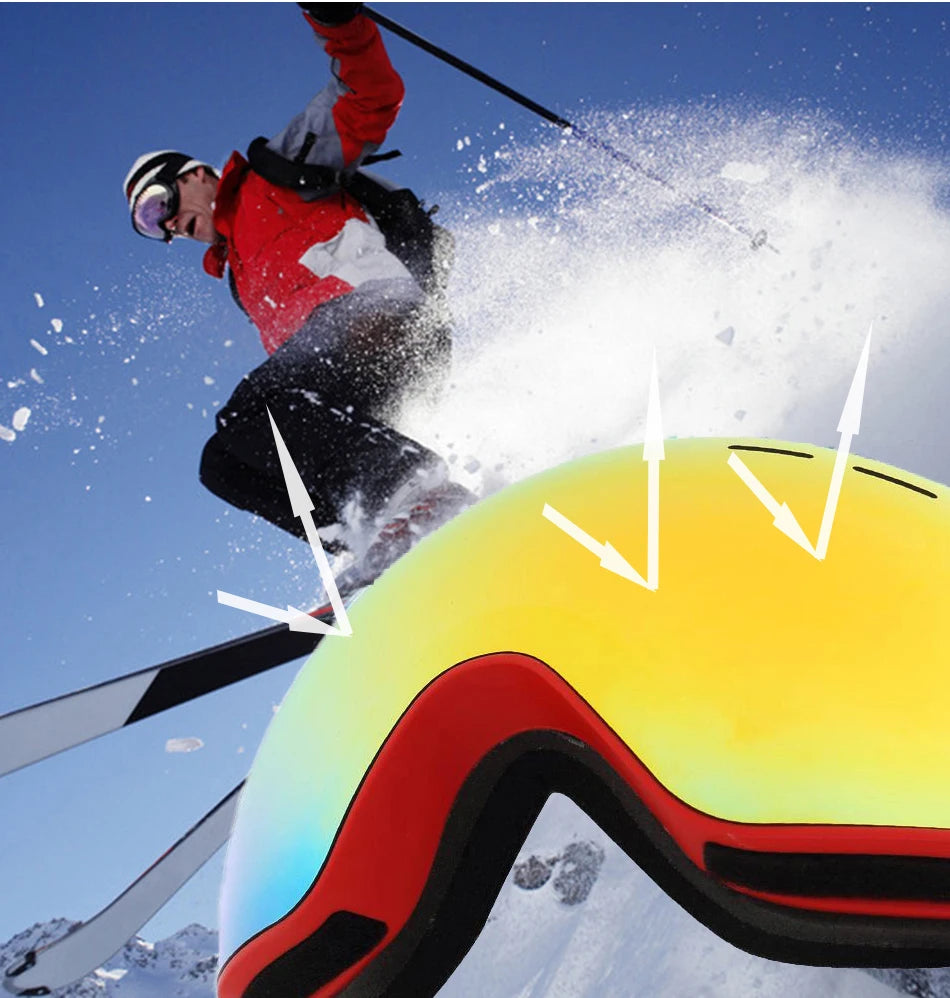 ELAX BRAND NEW Double Layers Anti-Fog Ski Goggles Snow Snowboard Glasses Snowmobile Eyewear Outdoor Sport Googles