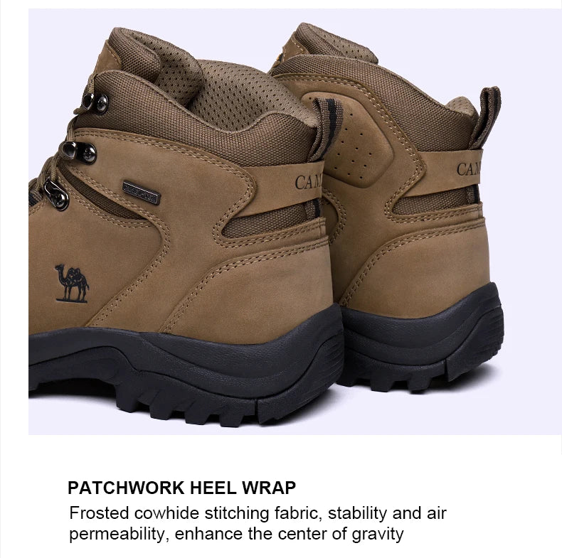 GOLDEN CAMEL Waterproof Hiking Shoes Men and Women Outdoor Anti-Slip Climbing Trekking Shoes for Men 2023 Leather Hiking Boots