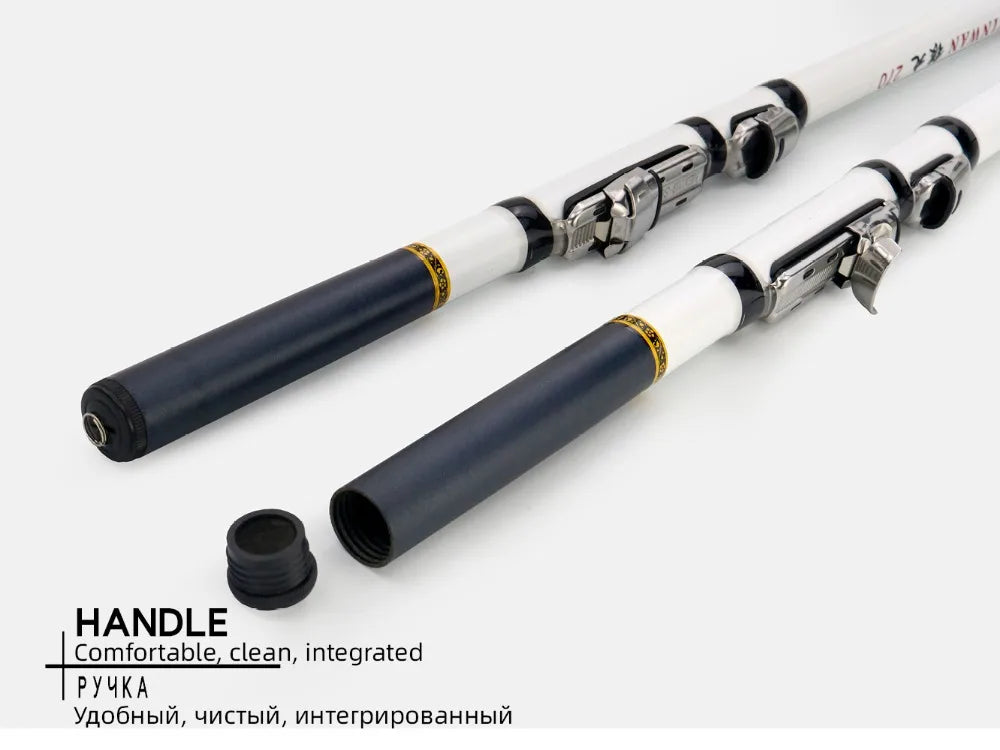 Telescopic Rock Fishing Rod Spinning Fly Carp Feeder Carbon Fiber Pesca 3M 2.7M 2.4M 2.1M 1.8M 1.5M Mini Travel Rod  Reel Seat