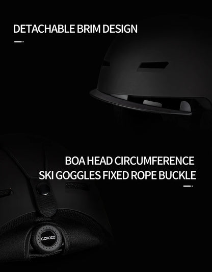 COPOZZ New Ski helmet Cartoons Half-covered Anti-impact Safety Helmet Cycling Ski Snowboard Sports Helmet For Adult and Kids