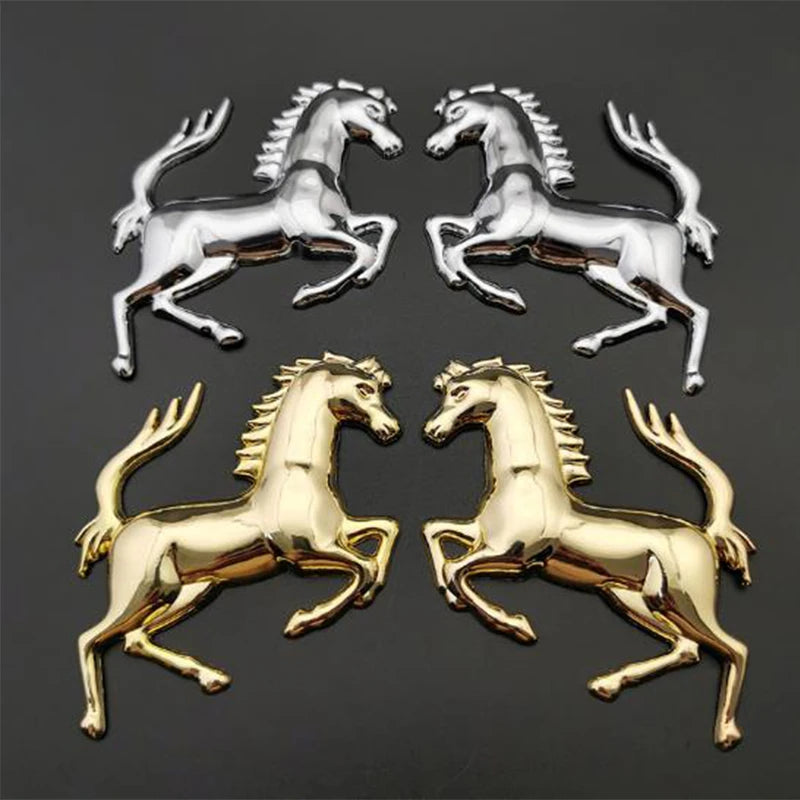 3D Metal Running Horse Emblem Decal Stickers For Ferrari 458 488 599 Car Fender Window Bumper Body Badge Car Styling Accessories