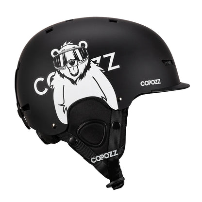 COPOZZ New Ski helmet Cartoons Half-covered Anti-impact Safety Helmet Cycling Ski Snowboard Sports Helmet For Adult and Kids