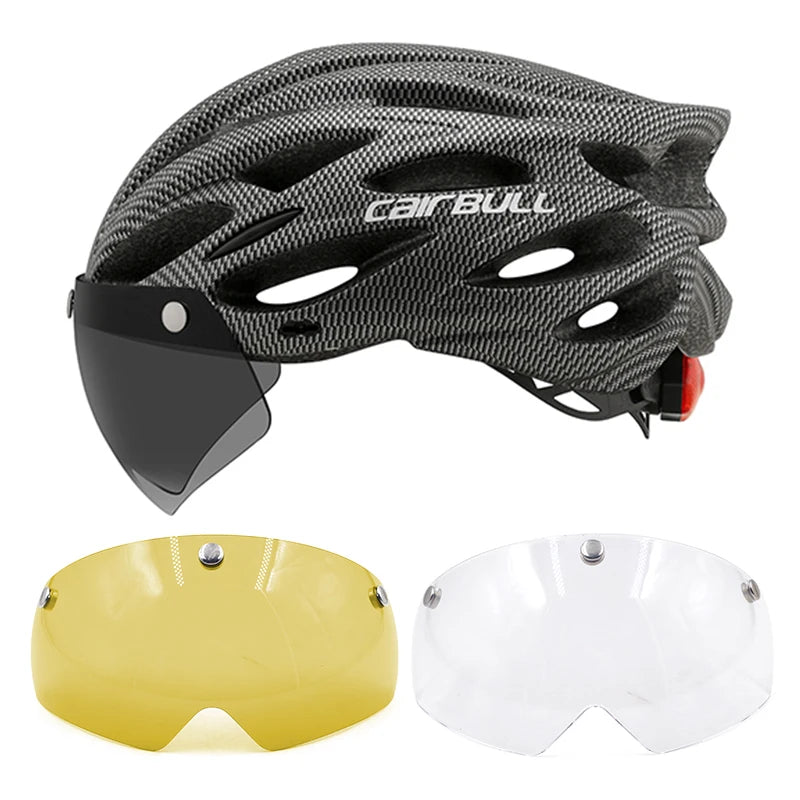 UltraLight Road Mountain Bicycle Led Helmet for Men Women | Visored Bicycle Helmet