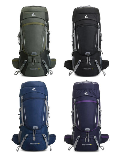 Men's 60L Large Hiking Mountaineering Backpack Climbing Hiking Backpack Camping Backpack Sport Outdoor Rucksack Bag  XA108Y