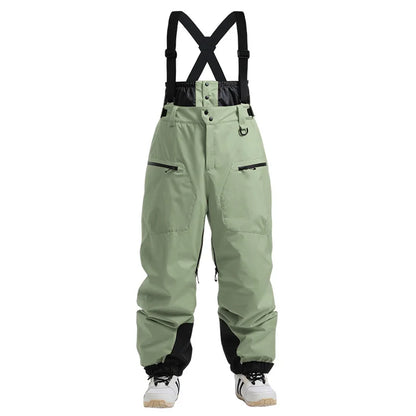 New Men Skiing Pants Winter Thickening Warm Ski Overalls Windproof Snowboard Trousers Outdoor Loose Snow Clothes Waterproof Pant