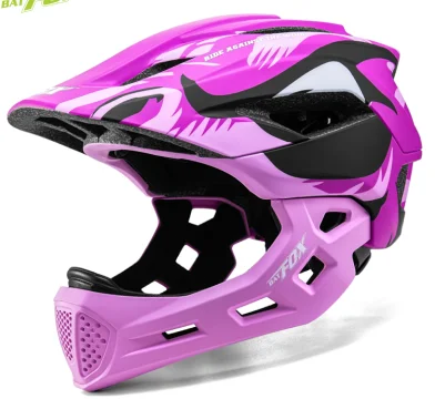 BATFOX Kids Full Face bike helmet Detachable Downhill Children Cycling Motorcycle Skateboard Sports Racing Racing Bicycle helmet